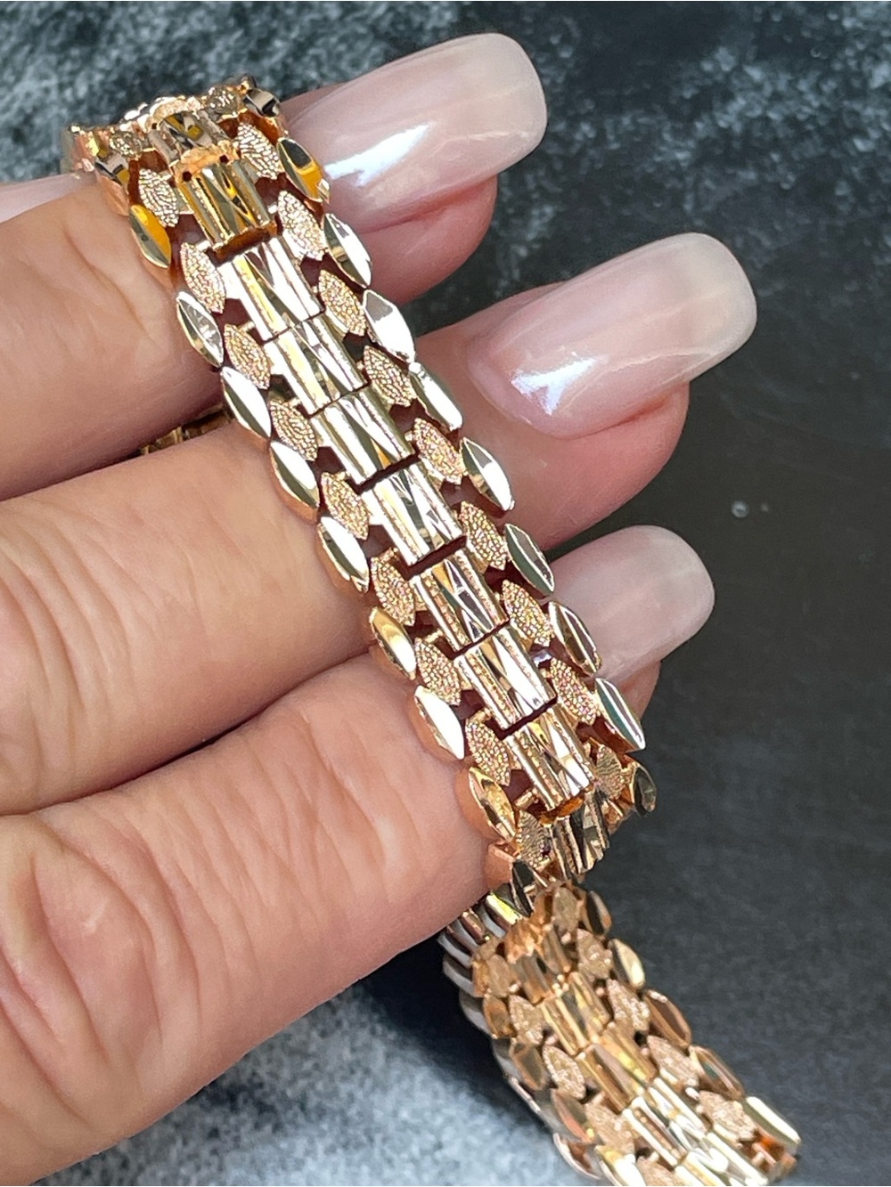 Gold-Tone Multi-Row Men's Bracelet - Classic Polished Finish